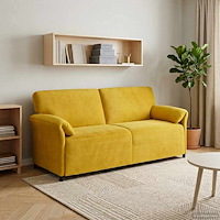 vidaXL 3-Sits soffa Gul 198 x 83 x 95 cm Sammet