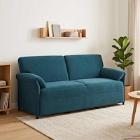 vidaXL 3-Sits soffa Blå 198 x 83 x 95 cm Sammet