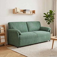 vidaXL 3-Sits soffa Havgrön 198 x 83 x 95 cm Sammet