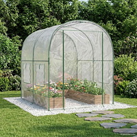 vidaXL Växthus med ram 160 x 200 x 192,5 cm PVC Transparent
