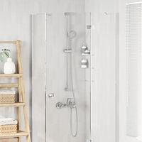 vidaXL Duschsystemset Krom 101 cm Rostfritt stål