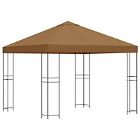 vidaXL Paviljong 3 x 3 m Beige Polyester och Stål 190 gsm