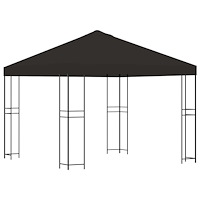 vidaXL Paviljong 3 x 3 m Antracit Polyester och Stål 190 gsm