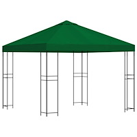vidaXL Paviljong 3 x 3 m Grön Polyester och Stål 190 gsm