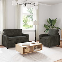 vidaXL Soffset 2 pcs Antracit Polyester