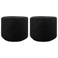 vidaXL Rep 2 pcs Svart Bomull