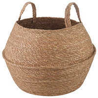 vidaXL Kruka med handtag Naturlig Ø 45 x 36 cm 100% Sjögräs