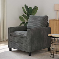 vidaXL Soffa Ljusgrå 76 x 81 x 87,5 cm Polyester