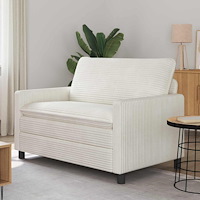 vidaXL Soffa Gräddvit 126 x 81 x 87,5 cm Polyester