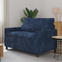 vidaXL Soffa Mörkblå 126 x 81 x 87,5 cm Polyester