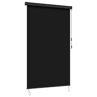 vidaXL Rullgardin Svart 160 x 250 cm Tyg och Aluminium