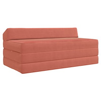 vidaXL Fällbar Soffbed Röd orange 120 x 60 x 49 cm Tyg