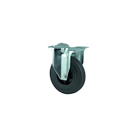 Tente Fast hjul svart massivt gummi Ø125 mm 100 kg rullager med pl...