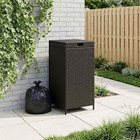 vidaXL Utomhus soptunna Svart 40 x 40 x 80 cm konstrotting
