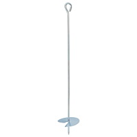 vidaXL Jordankare 2 pcs Silver Ø10 x 60 cm Galvaniserat metall