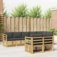 vidaXL Utomhussoffset 8 pcs Vit och antracit 304 x 126,5 x 73 cm