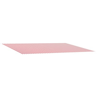 vidaXL Markisväv Röd och Vit 450 × 350 cm Polyester