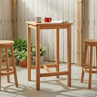 vidaXL Barbord Naturlig 60 x 60 x 105 cm Massiv teak