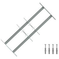 vidaXL Säkerhetsgaller för Fönster med 2 Korskåpor 3 pcs 430-740 mm