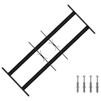 vidaXL Säkerhetsgaller för Fönster med 2 Korskåpor 3 pcs 43-74 cm