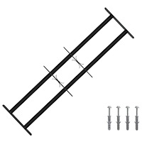 vidaXL Säkerhetsgaller för Fönster med 2 Korskåpor 3 pcs 63-114 cm