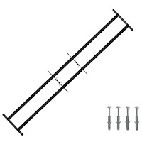 vidaXL Säkerhetsgaller för Fönster med 2 Korskåpor 3 pcs 93-174 cm