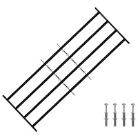 vidaXL Säkerhetsgaller för fönster med 4 tvärgående stolpar 3 pcs