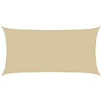 vidaXL Solsätt segel Beige 2 x 6 m HDPE