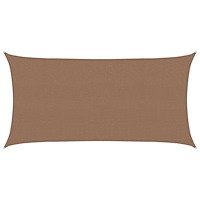 vidaXL Solsätt segel Taupe 2,5 x 6 m HDPE
