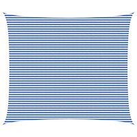 vidaXL Solsätt segel Blå och Vit 6 x 7 m HDPE