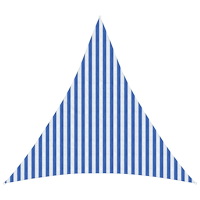 vidaXL Solsätt segel Blå och Vit 3,6 x 3,6 x 3,6 m HDPE