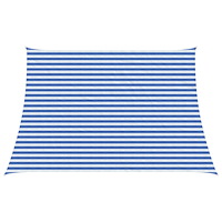 vidaXL Solsätt segel Blå och Vit 4 / 5 x 3 m HDPE
