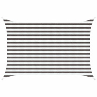 vidaXL Solsätt segel Ljusgrå och vit. 2 x 2,5 m HDPE