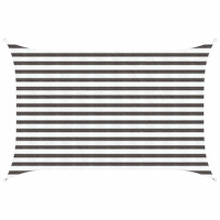 vidaXL Solsätt segel Ljusgrå och vit. 2 x 3,5 m HDPE