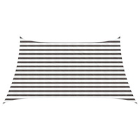 vidaXL Solsätt segel Ljusgrå och vit. 3 / 4 x 2 m HDPE
