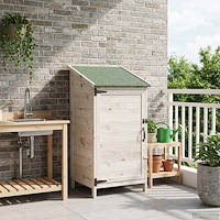 vidaXL Trädgårdshus Vit 59 x 56 x 113,5 cm Konstruerat trä