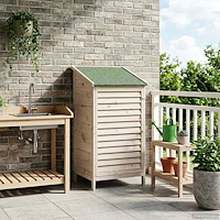vidaXL Trädgårdshus Vit 59 x 56 x 113,5 cm Massivt Furu