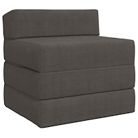 vidaXL Fällbar Soffbed Mörkgrå 200 x 70 x 10 cm Kordread tyg