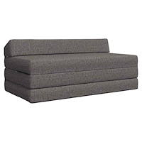 vidaXL Fällbar Soffbed Ljusgrå 120 x 60 x 49 cm Tyg