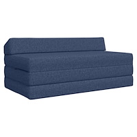 vidaXL Fällbar Soffbed Blå 120 x 60 x 49 cm Tyg