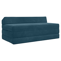 vidaXL Fällbar Soffbed Blå 120 x 60 x 49 cm Tyg