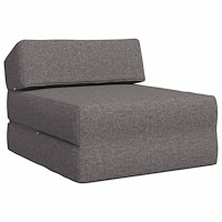 vidaXL Fällbar Soffbed Ljusgrå 60 x 70 x 41 cm Tyg
