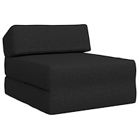 vidaXL Fällbar Soffbed Svart 60 x 70 x 41 cm Tyg