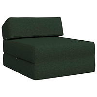 vidaXL Fällbar Soffbed Mörkgrön 60 x 70 x 41 cm Tyg