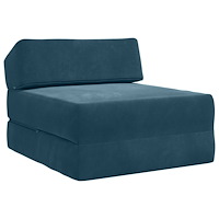 vidaXL Fällbar Soffbed Blå 60 x 70 x 41 cm Tyg