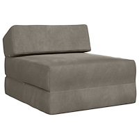 vidaXL Fällbar Soffbed Ljusgrå 60 x 70 x 41 cm Tyg