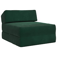 vidaXL Fällbar Soffbed Mörkgrön 60 x 70 x 41 cm Tyg