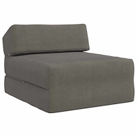 vidaXL Fällbar Soffbed Ljusgrå 60 x 70 x 41 cm Tyg