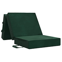vidaXL Fällbar Soffbed 75 x 67 x 45 cm Mörkgrön