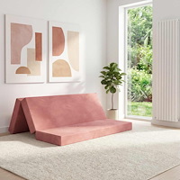 vidaXL Fällbar Soffbed 180 x 67 x 45 cm Rosa